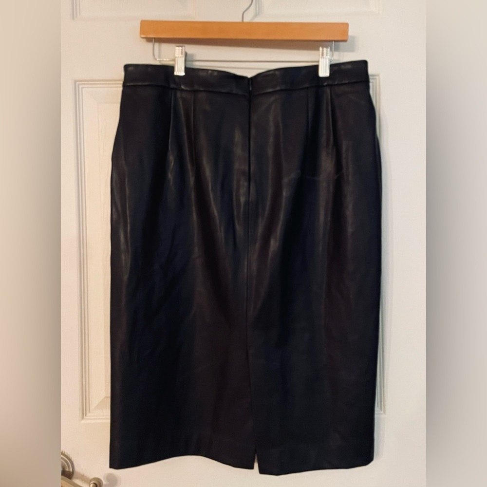 Premise Black Faux Leather Pencil Skirt Size 12 - Picture 3 of 3